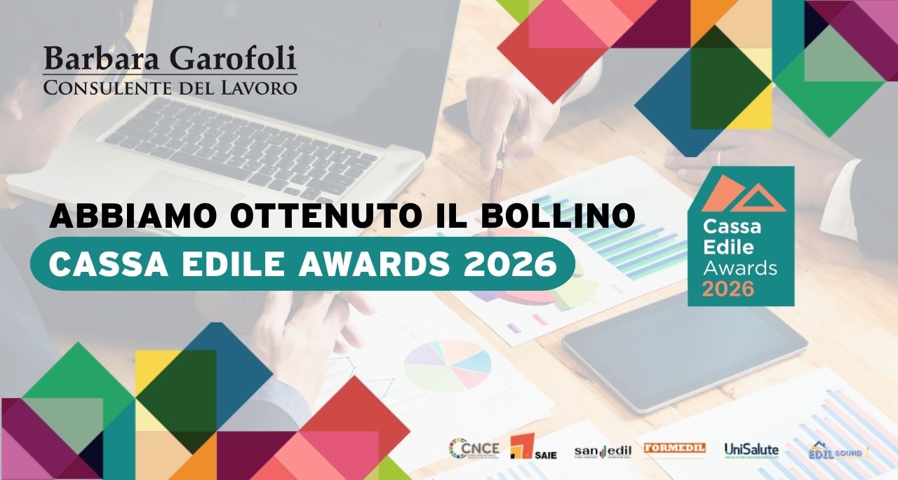 Barbara Garofoli riceve il Bollino Cassa Edile 2026